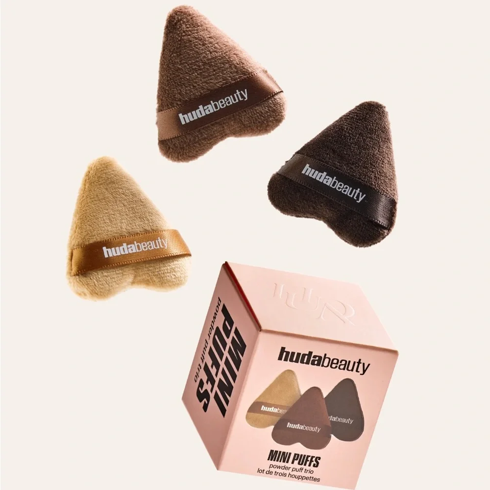 HUDA Beauty🌸 Mini Puffs Powder Puff Trio NIB